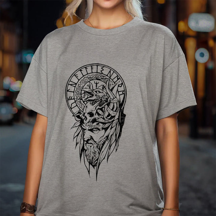 WorldNorse Vegvisir Wolve Celtic T-shirt