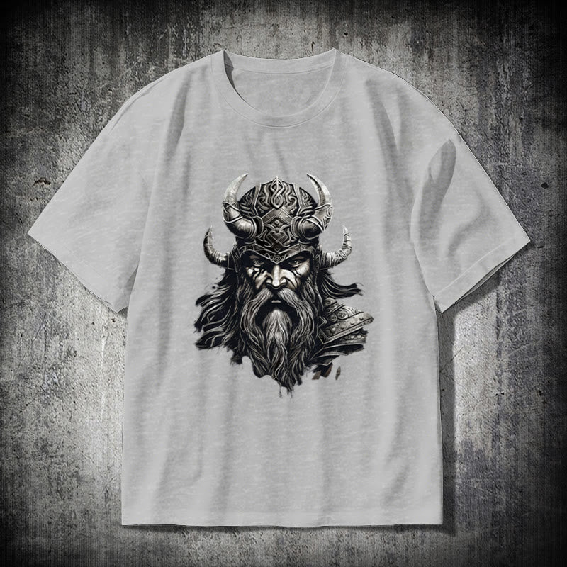 WorldNorse Odin King Viking God Warrior T-shirt - Grey - 2XL - image 18