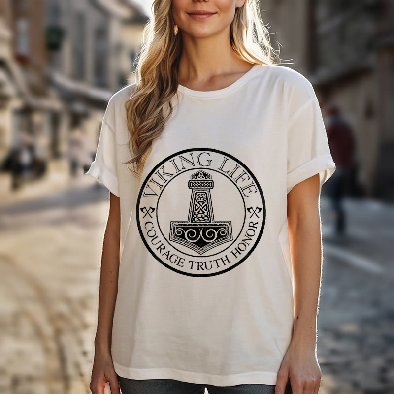 WorldNorse Viking Honor Thor's Hammer T-shirt - image 17