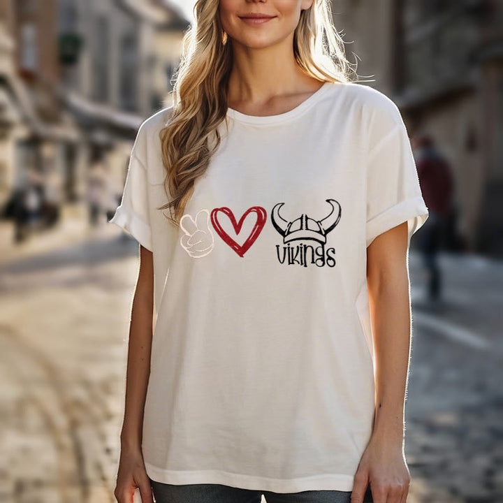 WorldNorse Vikings Heart Design T-shirt