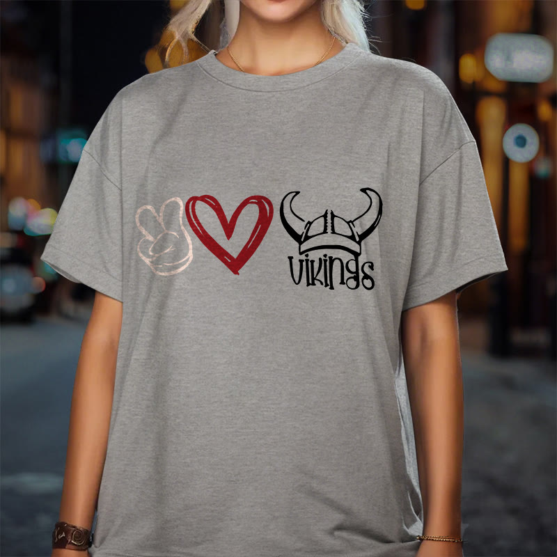 WorldNorse Vikings Heart Design T-shirt