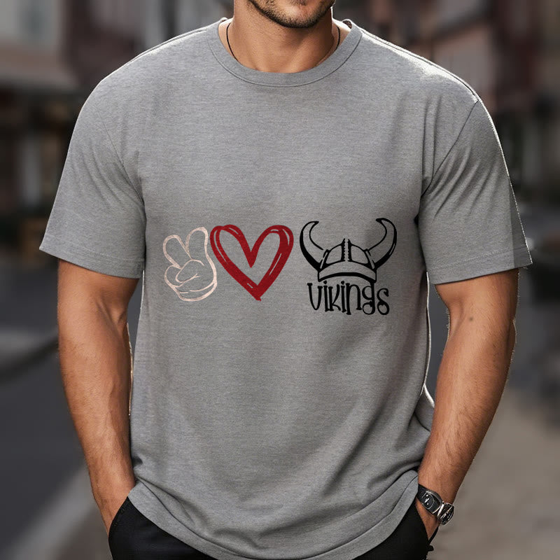 WorldNorse Vikings Heart Design T-shirt