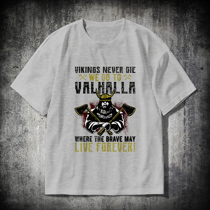 WorldNorse Never Die Valhalla T-shirt - Grey - 2XL - image 18