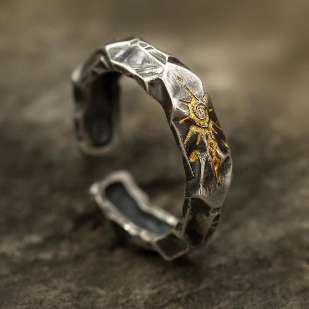 WorldNorse 925 Sterling Silver Wishing Stone Ring