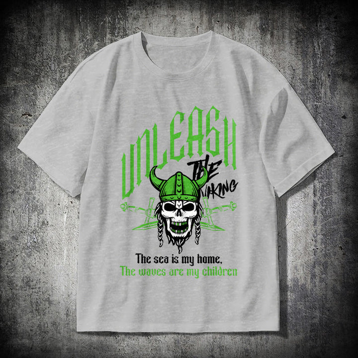 WorldNorse Skull Warrior Turbulent T-Shirt - Grey - 2XL - image 18