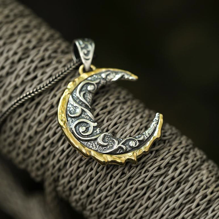 WorldNorse 925 Sterling Silver Moon Shape Necklace