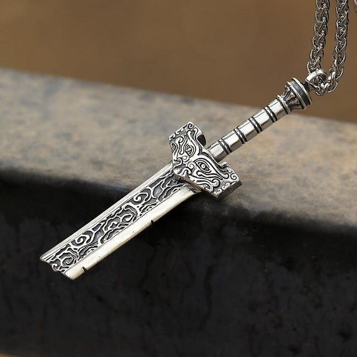 WorldNorse 925 Sterling Silver Broken Sword Necklace