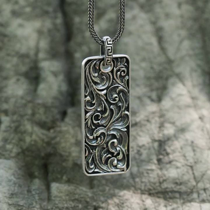 WorldNorse 925 Sterling Silver Whirling Vines Necklace