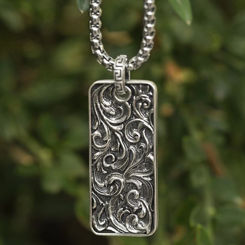 WorldNorse 925 Sterling Silver Whirling Vines Necklace