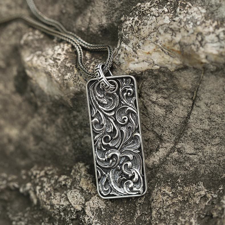 WorldNorse 925 Sterling Silver Whirling Vines Necklace