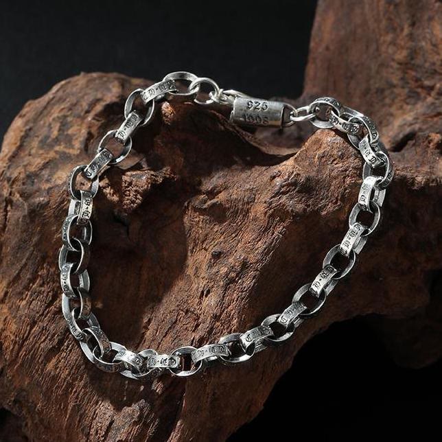 WorldNorse 925 Sterling Silver Gothic Chain Bracelet