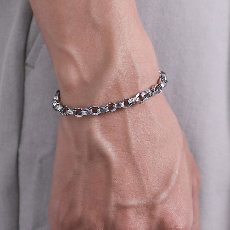 WorldNorse 925 Sterling Silver Gothic Chain Bracelet