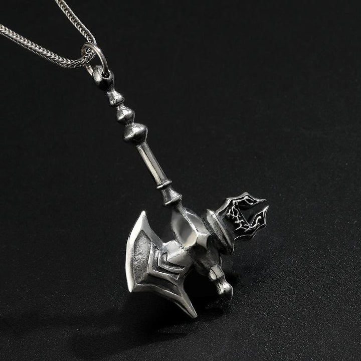 WorldNorse 925 Sterling Silver Viking Axe Necklace