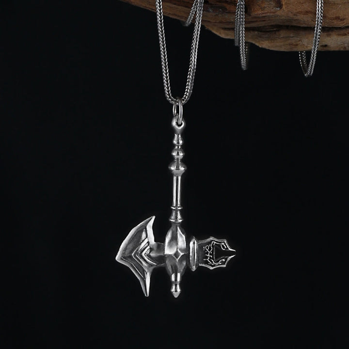 WorldNorse 925 Sterling Silver Viking Axe Necklace