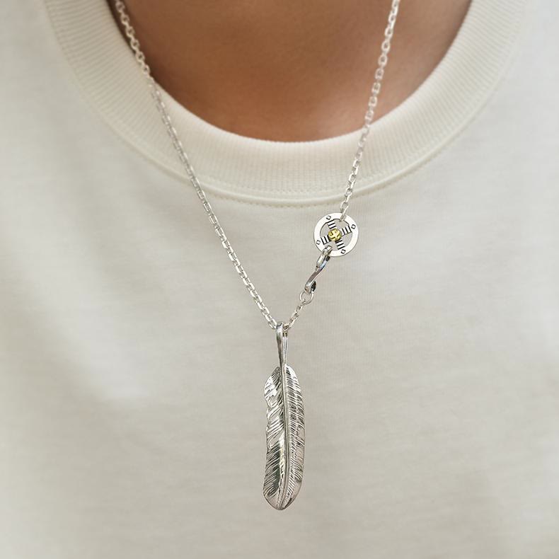 WorldNorse 925 Sterling Silver Feather Necklace