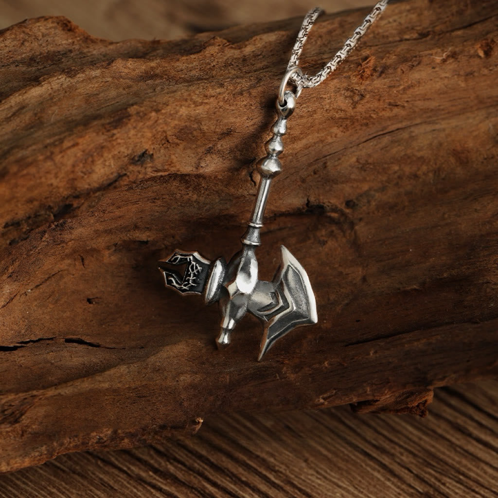 WorldNorse 925 Sterling Silver Viking Axe Necklace