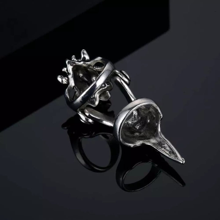 WorldNorse Norse Dragon Skull Full Finger Ring - image 9