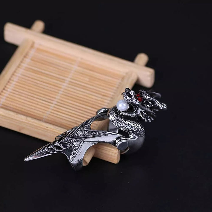 WorldNorse Norse Dragon Skull Full Finger Ring - image 6