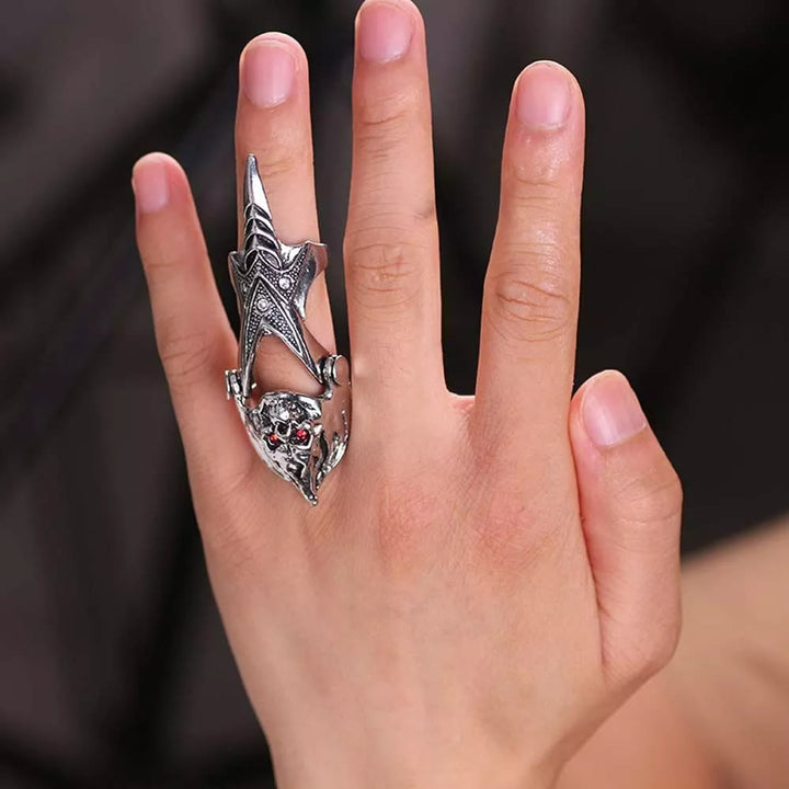 WorldNorse Norse Dragon Skull Full Finger Ring - image 11