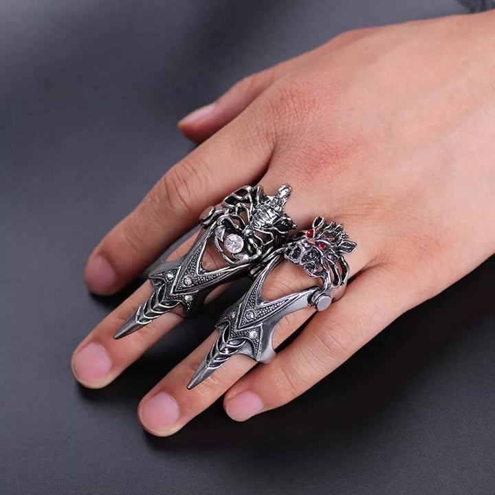 WorldNorse Norse Dragon Skull Full Finger Ring - image 17