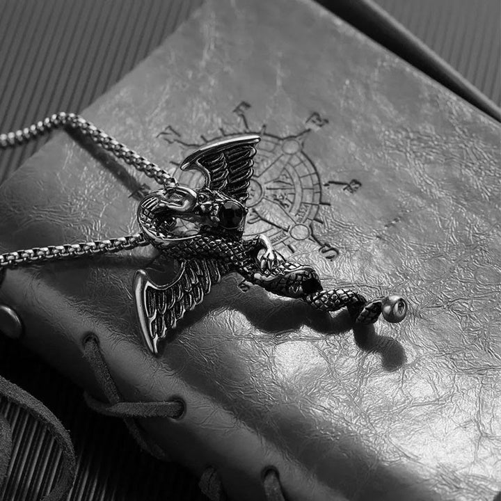 WorldNorse Dragon Wing Sword Necklace