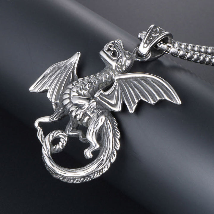 WorldNorse Dragon Fighter Flying Necklace