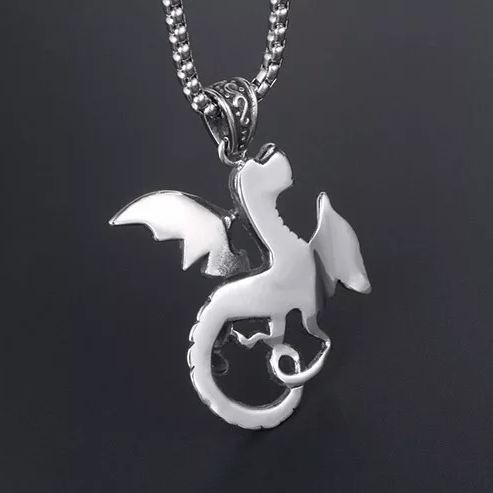 WorldNorse Dragon Fighter Flying Necklace