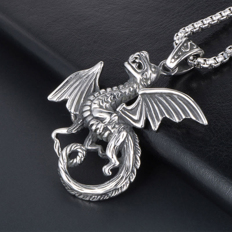 WorldNorse Dragon Fighter Flying Necklace