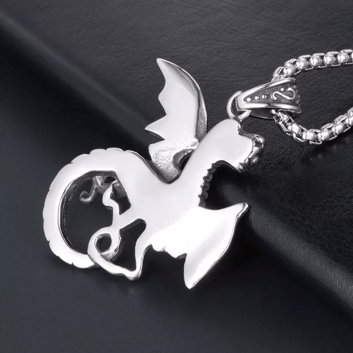 WorldNorse Dragon Fighter Flying Necklace