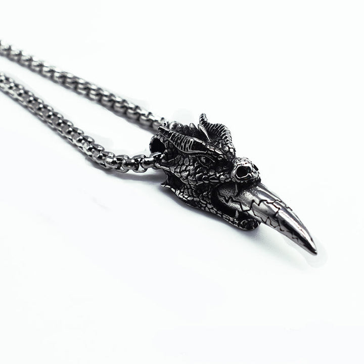 WorldNorse Dragon Head Tooth Necklace