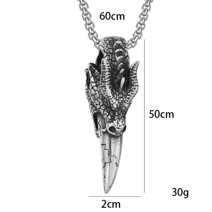 WorldNorse Dragon Head Tooth Necklace