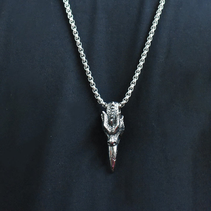 WorldNorse Dragon Head Tooth Necklace