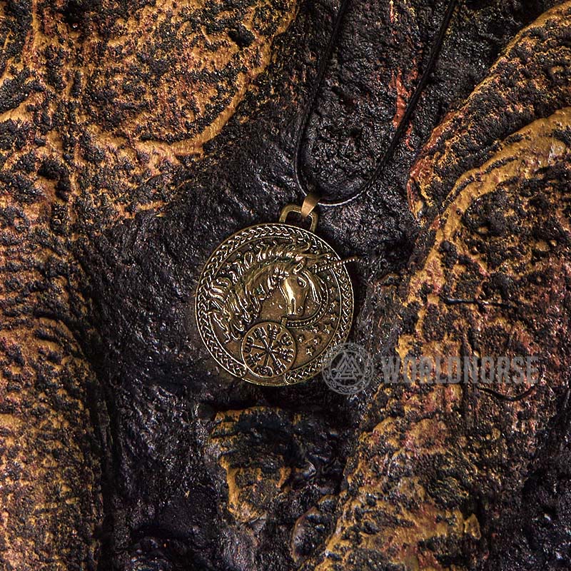 WorldNorse Celtic Vegvisir Unicorn Necklace - image 6