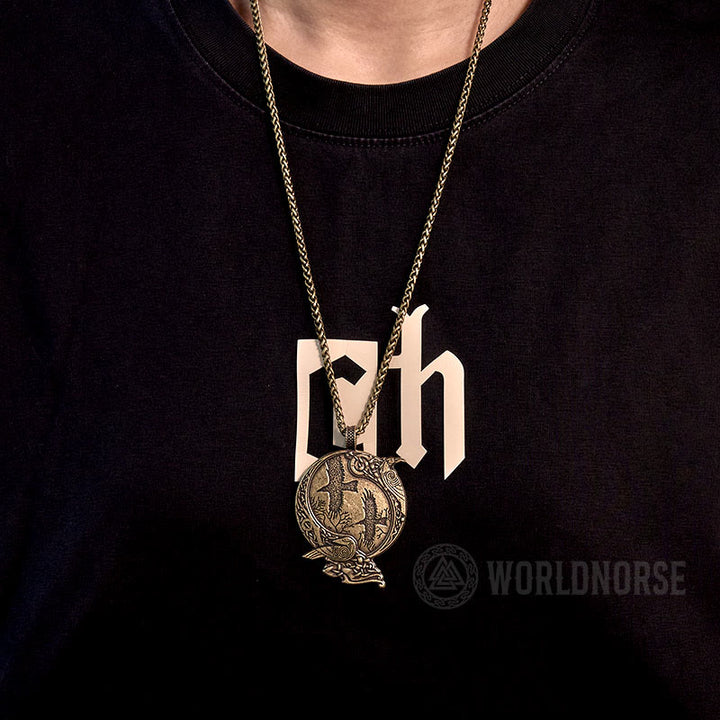 WorldNorse Odin Viking Raven Necklace