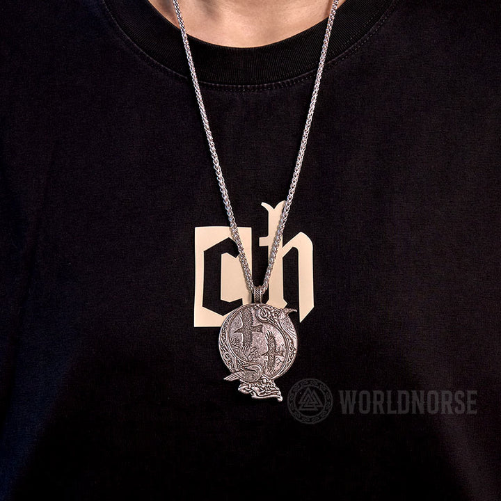 WorldNorse Odin Viking Raven Necklace