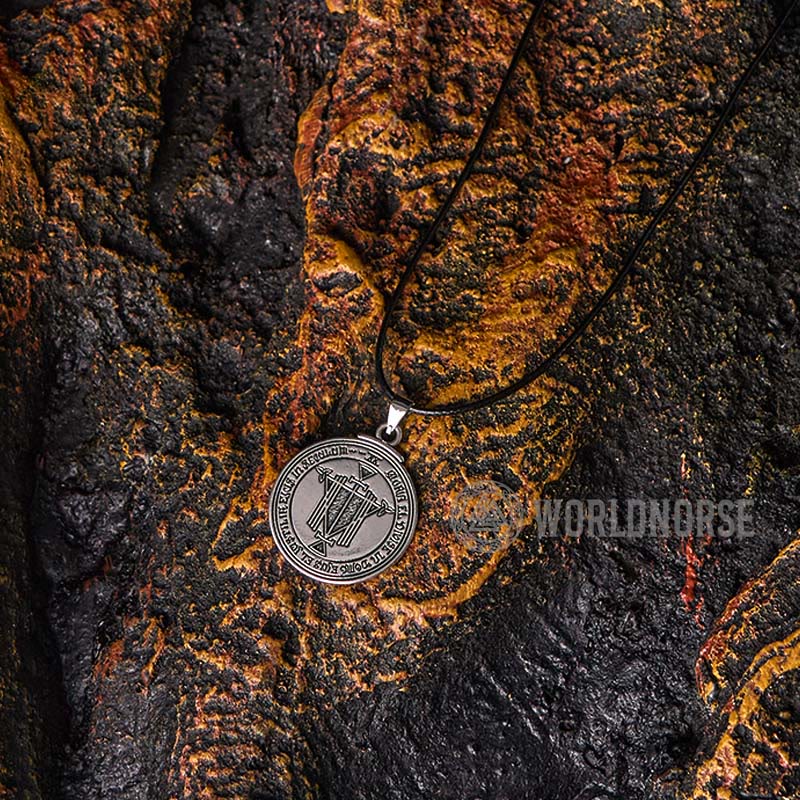 WorldNorse Solomon Amulet Of Power Honor Necklace - Style#3 - Retro Silver - image 19