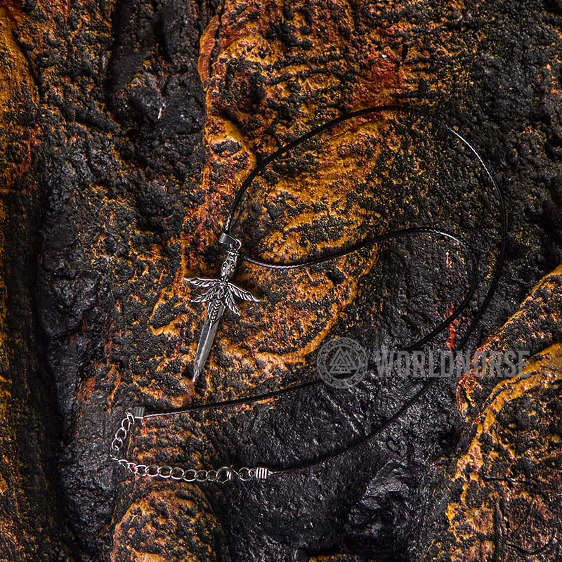 WorldNorse Skull Dragonfly Dagger Necklace - image 5