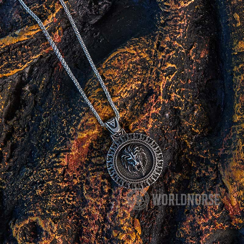 WorldNorse Solar Frost Lion Head Necklace - image 3