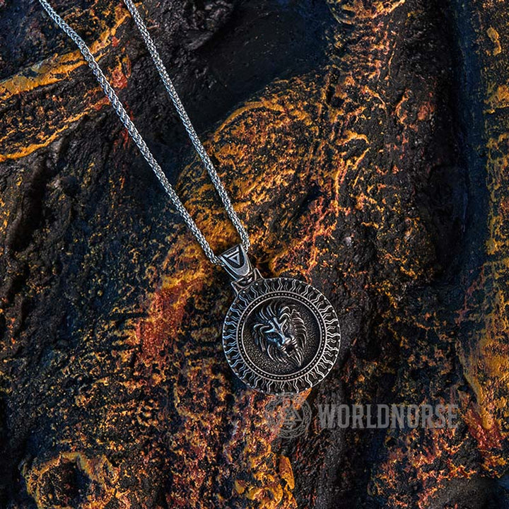 WorldNorse Solar Frost Lion Head Necklace - image 3