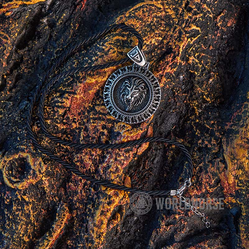 WorldNorse Solar Frost Lion Head Necklace - image 9