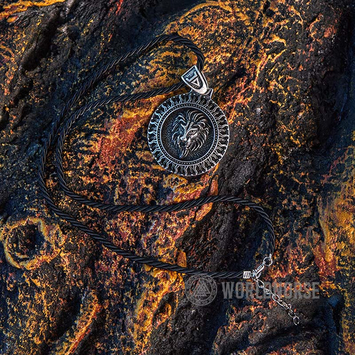 WorldNorse Solar Frost Lion Head Necklace - image 9