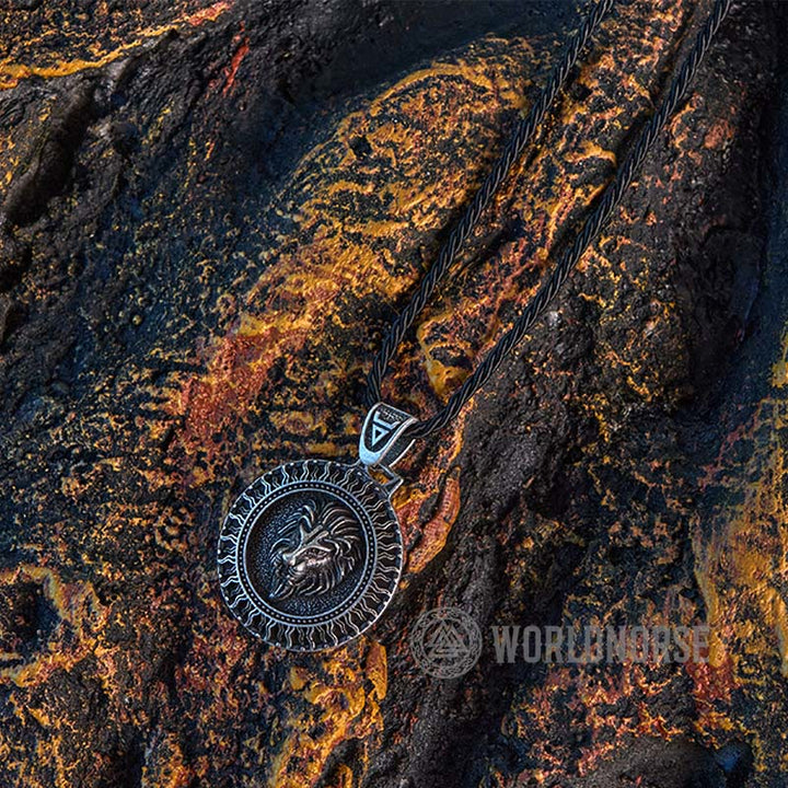 WorldNorse Solar Frost Lion Head Necklace - image 8