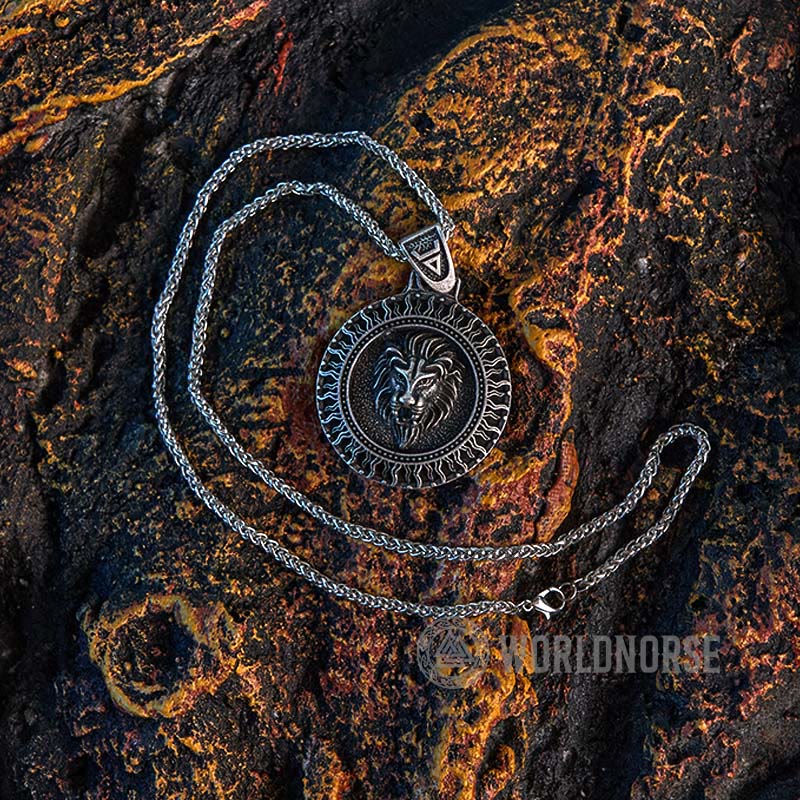 WorldNorse Solar Frost Lion Head Necklace - image 4