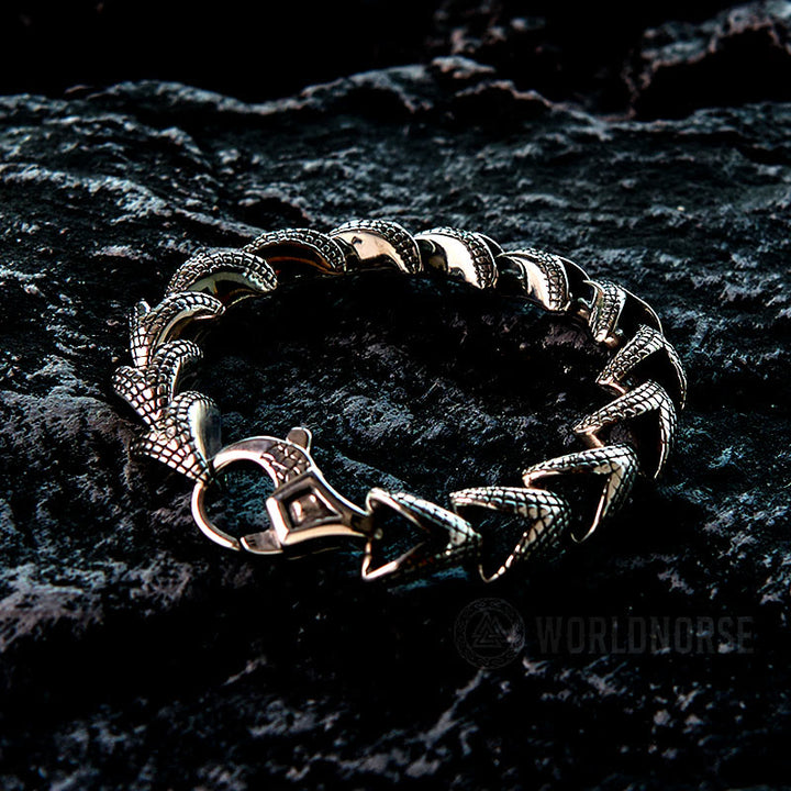 WorldNorse Scale Pattern Titanium Steel Bracelet