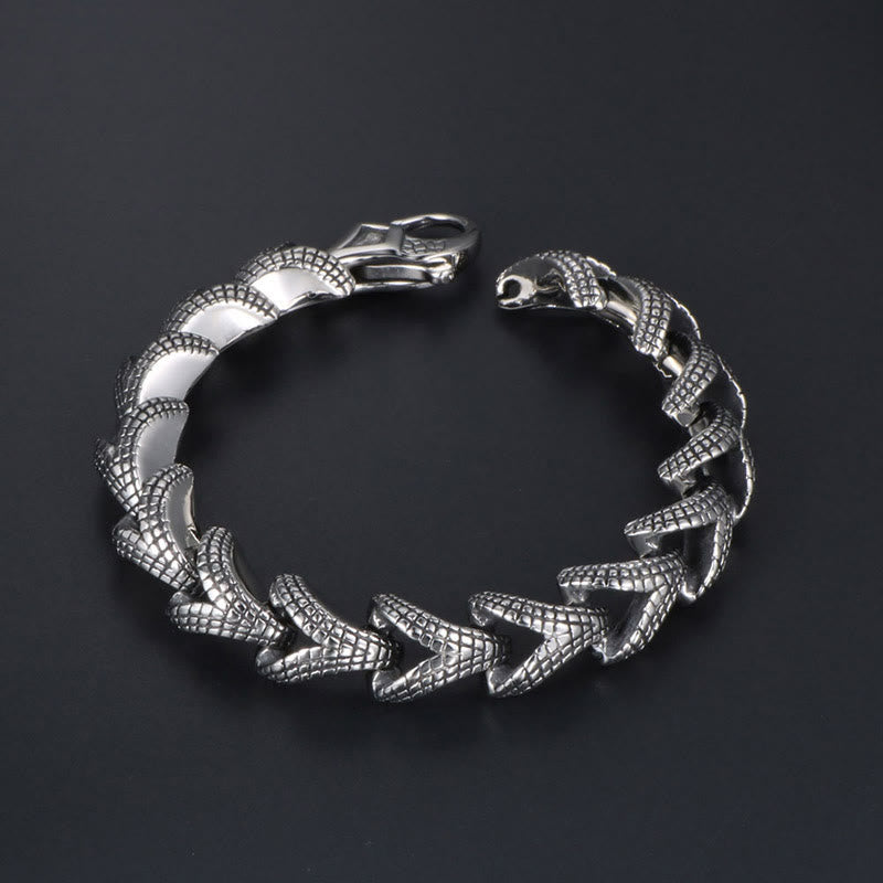 WorldNorse Scale Pattern Titanium Steel Bracelet