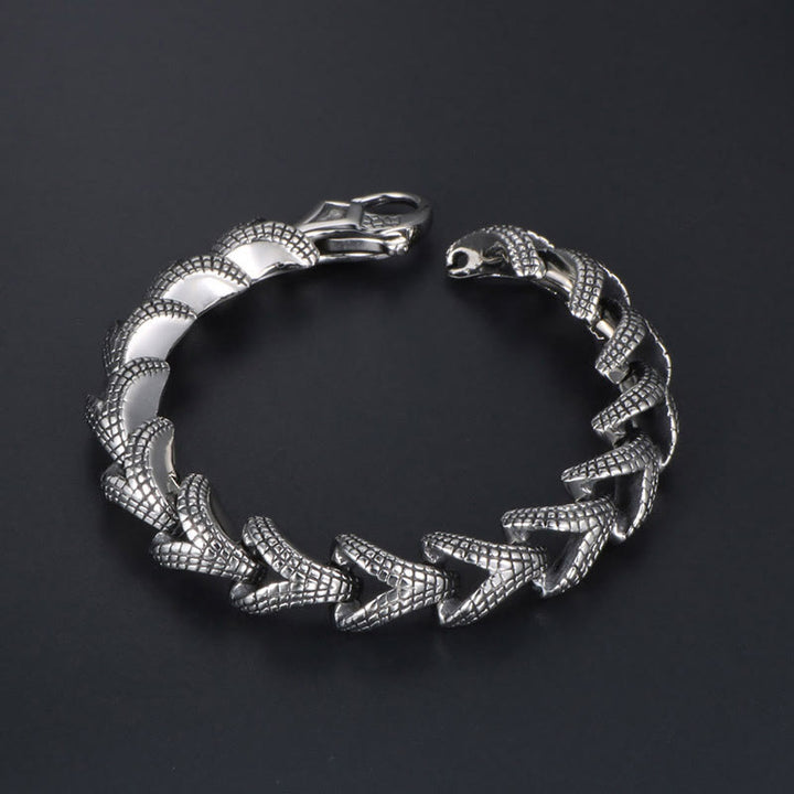 WorldNorse Scale Pattern Titanium Steel Bracelet