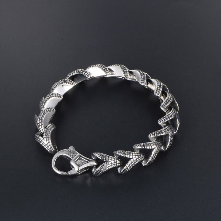 WorldNorse Scale Pattern Titanium Steel Bracelet