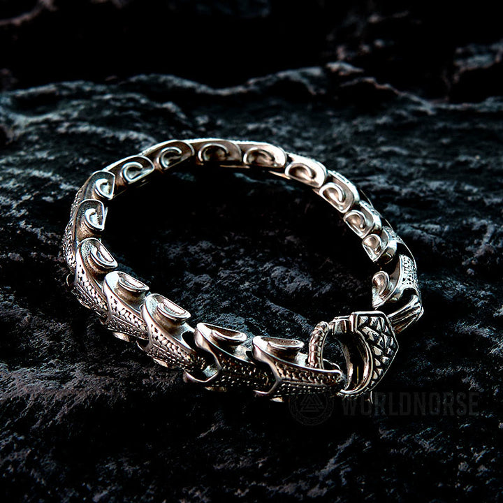 WorldNorse Dragon Scale Bone Bracelet