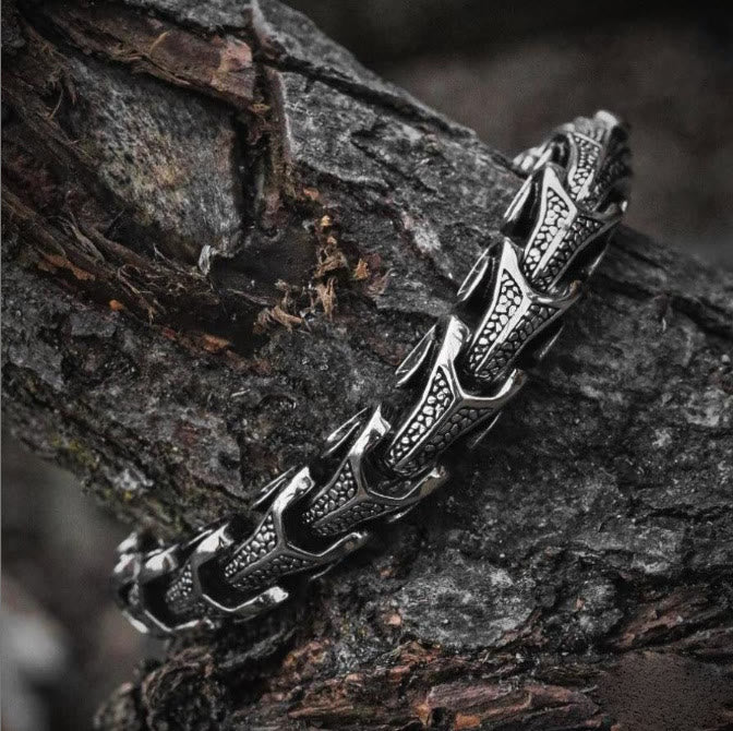 WorldNorse Dragon Scale Bone Bracelet