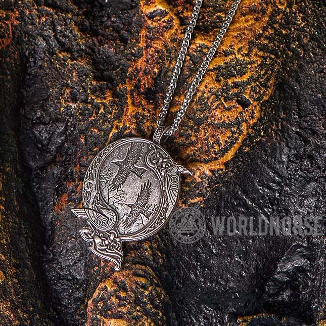 WorldNorse Odin Viking Raven Necklace